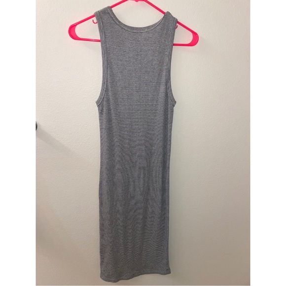 Long Gray European Style Bodycon Dress - Picture 6 of 7